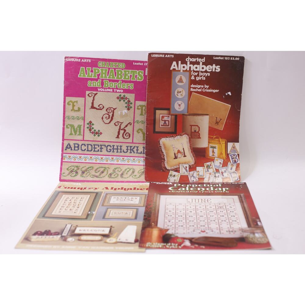 Charted Alphabets, Craft Book, Lot, Cross Stitch, Leisure Arts, ~ 251124-WH 859